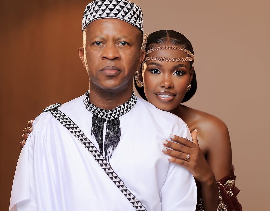 Frank Gashumba and his bride