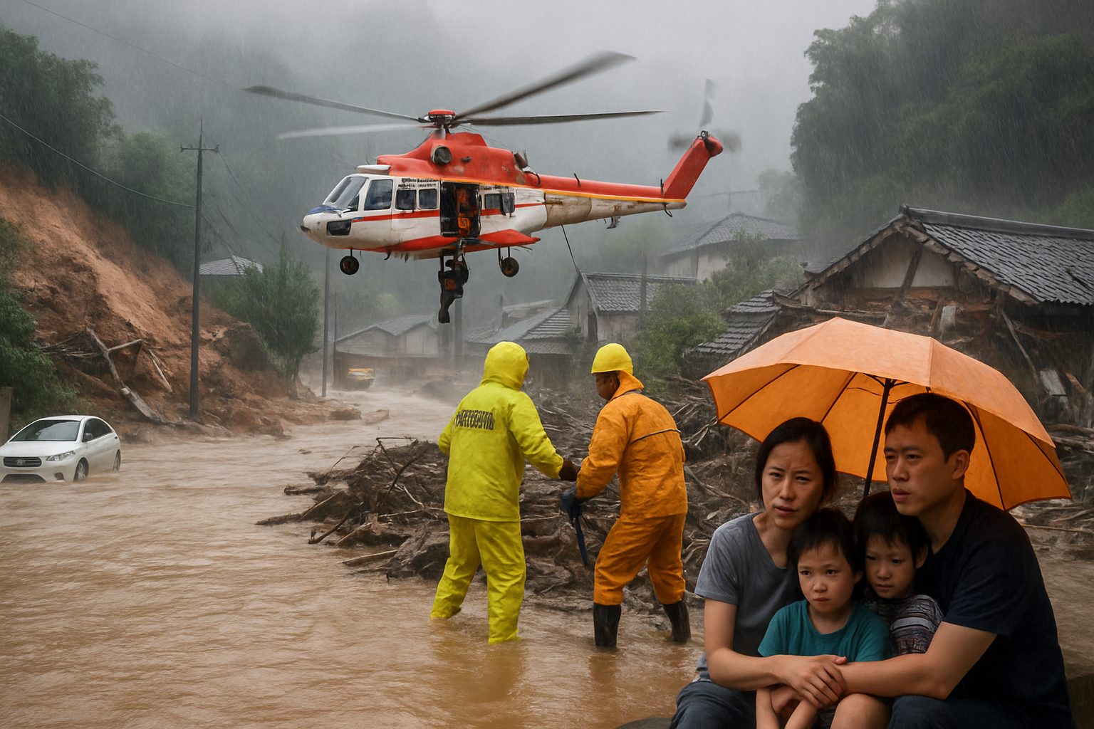south korea flooding 