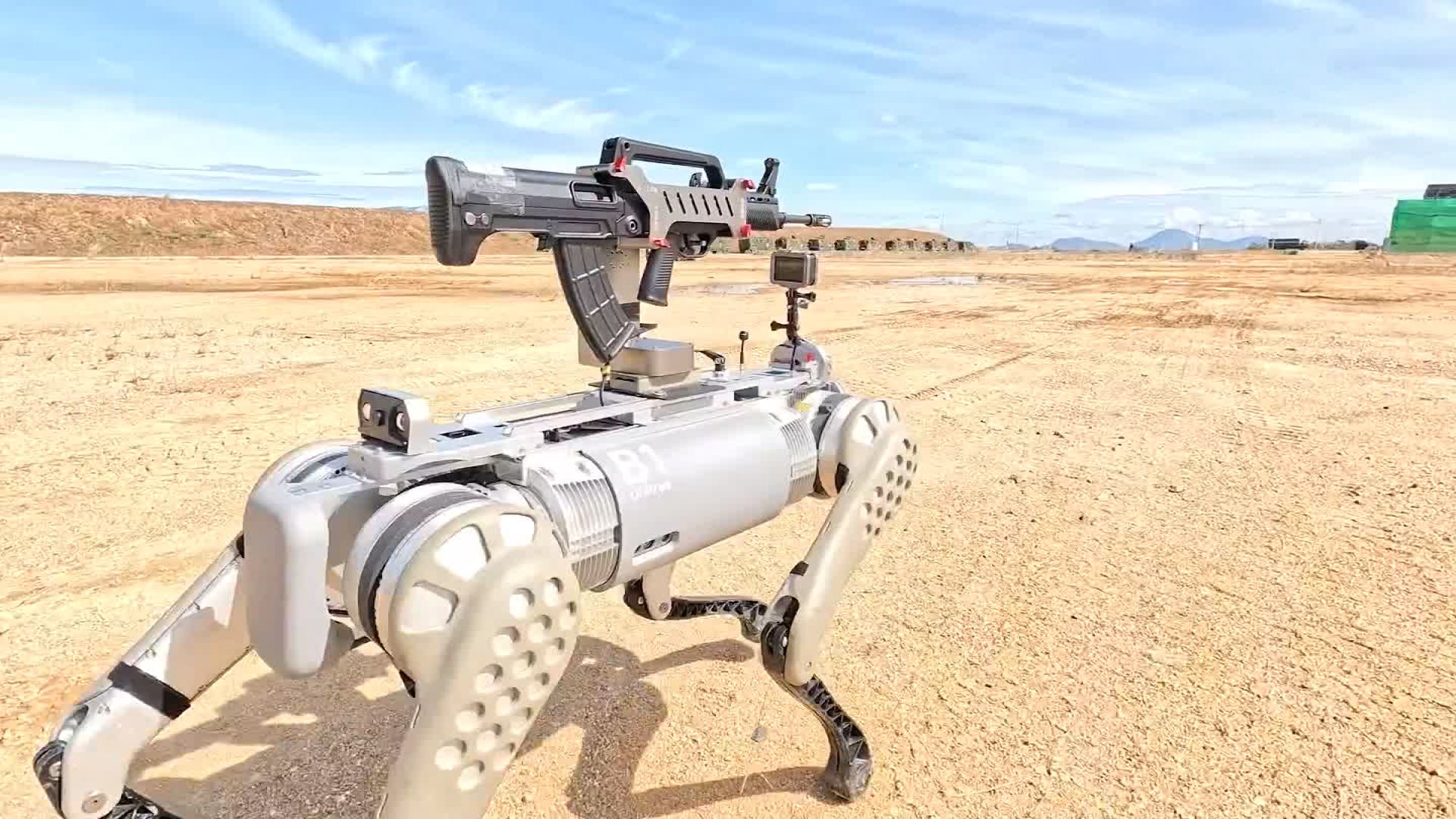 Military Robot Dogs with Guns